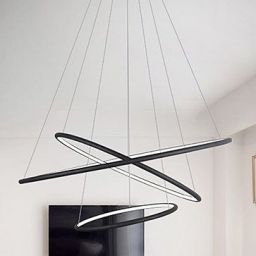 Altavola Design Ledowe Okręgi lampa wisząca ściemnialna 91 W czarna LA075/P_100_in_4k_black_dimm
