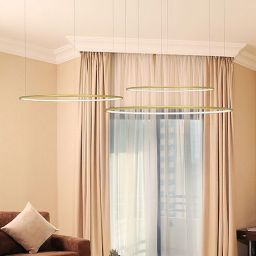 Altavola Design Ledowe Okręgi lampa wisząca 68 W złota LA075/CO3_80_in_3k_gold