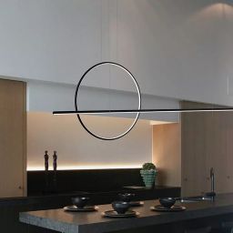 Altavola Design Linea lampa wisząca 2x30 W czarna LA087/PX143_40_3k_30W_black