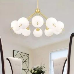 Altavola Design Apple lampa wisząca 10x7W LED satynowe złoto/biały opal LA058/C