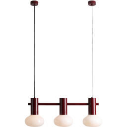 Aldex Flo III lampa wisząca 3x10 W czerwona 7000E27_S