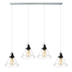 Altavola Design New York Loft No. 1 lampa wisząca 4x40W chrom/transparent LA034/CL4_chrom
