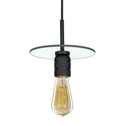 Altavola Design Techno Loft lampa wisząca 1x60W czarny/przezroczysty LA017/P_black
