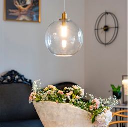 Altavola Design Polar lampa wisząca 1x6 W przezroczysta-złota LA019/P_clear