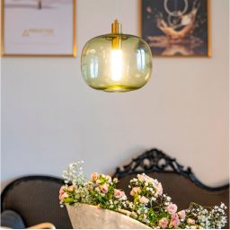Altavola Design Polar lampa wisząca 1x6 W zielona-złota LA019/P_green