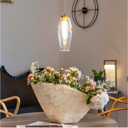 Altavola Design Opal lampa wisząca 1x6 W przezroczysta-złota LA025/P_clear