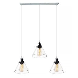 Altavola Design Loft No.1 lampa wisząca 3x40W chrom/transparent LA034/CL3_chrom