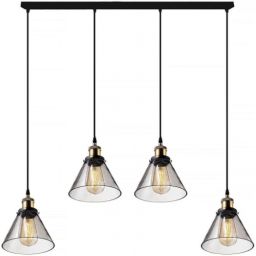 Altavola Design New York Loft lampa wisząca 4x40 W mosiądz-przydymiona LA034/CL4_smoky