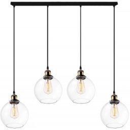 Altavola Design New York Loft lampa wisząca 4x40 W mosiądz-przezroczysta LA035/CL4