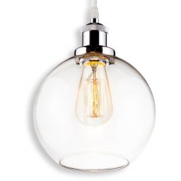 Altavola Design New York Loft lampa wisząca 1x40W chrom/przezroczysty LA035/P_chrom