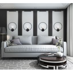 Altavola Design Tiffany kinkiet 1x3W czarny mat/satynowe złoto/przezroczysty LA059/W_black