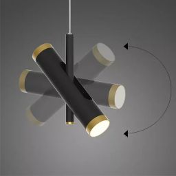Altavola Design Lunette lampa wisząca 6x3W czarny/złoty LA062/CL3_black