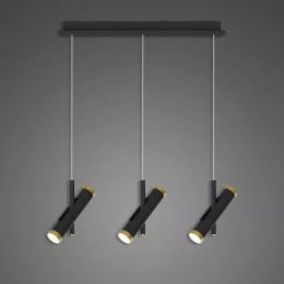 Altavola Design Lunette lampa wisząca 6x3W czarny/złoty LA062/CL3_black