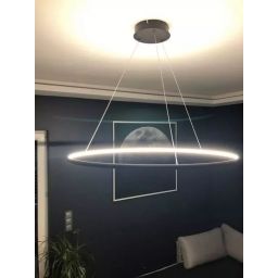Altavola Design Ledowe Okręgi lampa wisząca ściemnialna 23W LED czarny LA073/P_60_in_3k_black_dimm