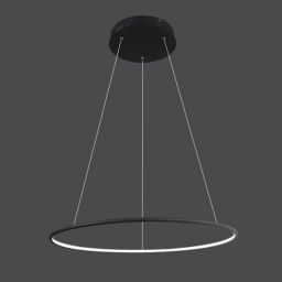 Altavola Design Ledowe Okręgi lampa wisząca 1x43W czarna LA073/P_80_in_3k_black