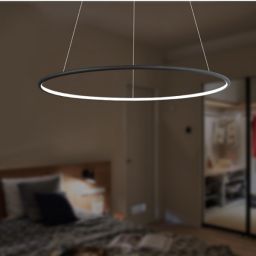 Altavola Design Ledowe Okręgi lampa wisząca 1x43W czarna LA073/P_80_in_3k_black
