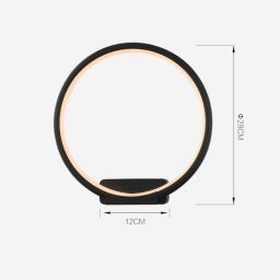 Altavola Design Ledowe Okręgi kinkiet 1x15W czarny LA073/W_in_3k_black