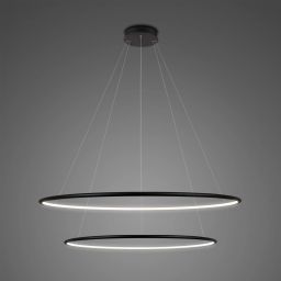 Altavola Design Ledowe Okręgi lampa wisząca 2x53 W czarna LA074/P_80_in_4k_black