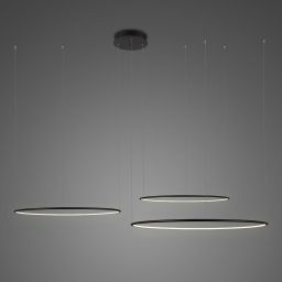 Altavola Design Ledowe Okręgi lampa wisząca ściemnialna 91W czarna LA075/CO3_100_in_4k_black_dimm