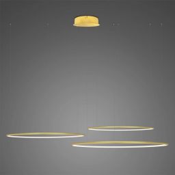 Altavola Design Ledowe Okręgi lampa wisząca 3x91 W złota LA075/CO3_100_in_4k_gold
