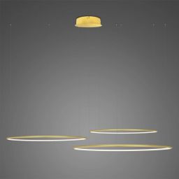 Altavola Design Ledowe Okręgi lampa wisząca ściemnialna 113 W złota LA075/CO3_120_in_4k_gold_dimm