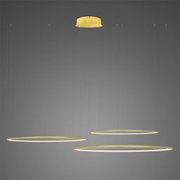 Altavola Design Ledowe Okręgi lampa wisząca 3x W złota LA075/CO3_80_in_4k_gold