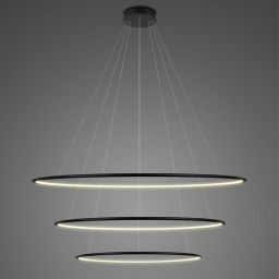 Altavola Design Ledowe Okręgi lampa wisząca 3x130 W czarna LA075/P_100_in_3k_black
