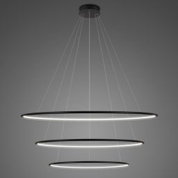 Altavola Design Ledowe Okręgi lampa wisząca ściemnialna 91 W czarna LA075/P_100_in_4k_black_dimm