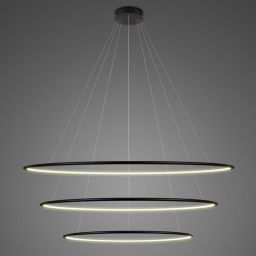 Altavola Design Ledowe Okręgi lampa wisząca 3x113 W czarna LA075/P_120_in_3k_black