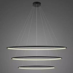 Altavola Design Ledowe Okręgi lampa wisząca ściemnialna 113W czarny LA075/P_120_in_4k_black_dimm