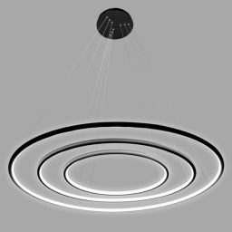 Altavola Design Ledowe Okręgi lampa wisząca 99W czarna LA075/P_80_in_3k_black
