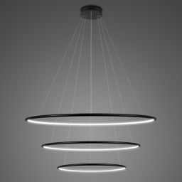 Altavola Design Ledowe Okręgi lampa wisząca 99W czarna LA075/P_80_in_4k_black