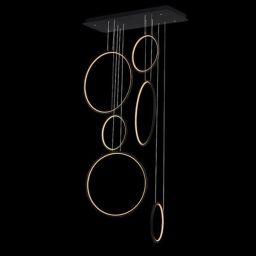 Altavola Design Ledowe Okręgi lampa wisząca ściemnialna 130W czarna LA076/P_90_in_3k_black_dimm