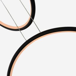 Altavola Design Ledowe Okręgi lampa wisząca ściemnialna 130W czarna LA076/P_90_in_3k_black_dimm