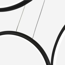 Altavola Design Ledowe Okręgi lampa wisząca 130W czarna LA076/P_180_in_3k_black