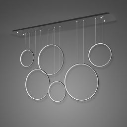 Altavola Design Ledowe Okręgi lampa wisząca 130W czarna LA076/P_180_in_4k_black