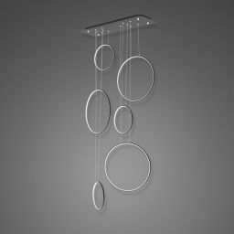 Altavola Design Ledowe Okręgi lampa wisząca 6x130 W czarna LA076/P_90_in_3k_black