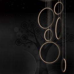 Altavola Design Ledowe Okręgi lampa wisząca 130W czarna LA076/P_90_in_4k_black