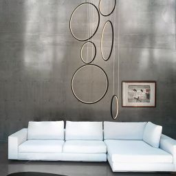 Altavola Design Ledowe Okręgi lampa wisząca 130W czarna LA076/P_90_in_4k_black