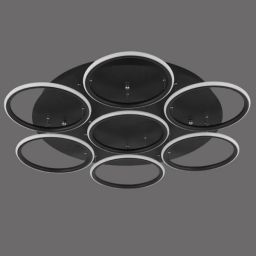 Altavola Design Ledowe Okręgi lampa podsufitowa 86W czarny LA078/CE_7_out_3k_black