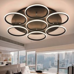 Altavola Design Ledowe Okręgi lampa podsufitowa 86W czarny LA078/CE_7_out_3k_black