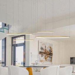 Altavola Design Ledowe Okręgi lampa wisząca 4x106 W złota LA084/CO4_100_in_4k_gold