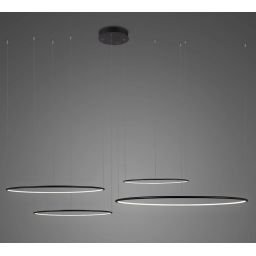 Altavola Design Ledowe Okręgi lampa wisząca 152W LED czarny LA084/CO4_100_in_3k_152W_black