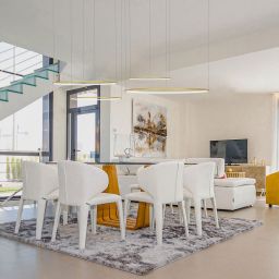 Altavola Design Ledowe Okręgi lampa wisząca 4x106 W złota LA084/CO4_100_in_4k_gold