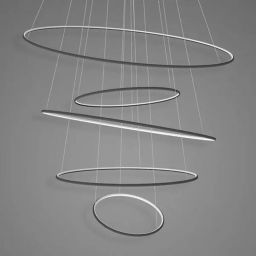 Altavola Design Ledowe Okręgi lampa wisząca ściemnialna 151W LED czarny LA085/P_120_in_3k_black_dimm