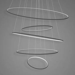 Altavola Design Ledowe Okręgi lampa wisząca 151W czarny LA085/P_180_in_4k_black