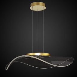 Altavola Design Velo lampa wisząca 1x30 W przezroczysta-złota LA101/P1_gold