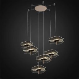 Altavola Design Mariposa lampa wisząca 6x36 W przezroczysta-różowe złoto LA102/CO6