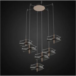 Altavola Design Mariposa lampa wisząca 6x36 W przezroczysta-różowe złoto LA102/CO6