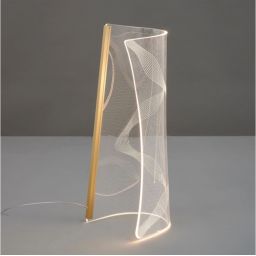 Altavola Design Cortina lampa stołowa 1x12 W przezroczysta-złota LA103/T_43_gold